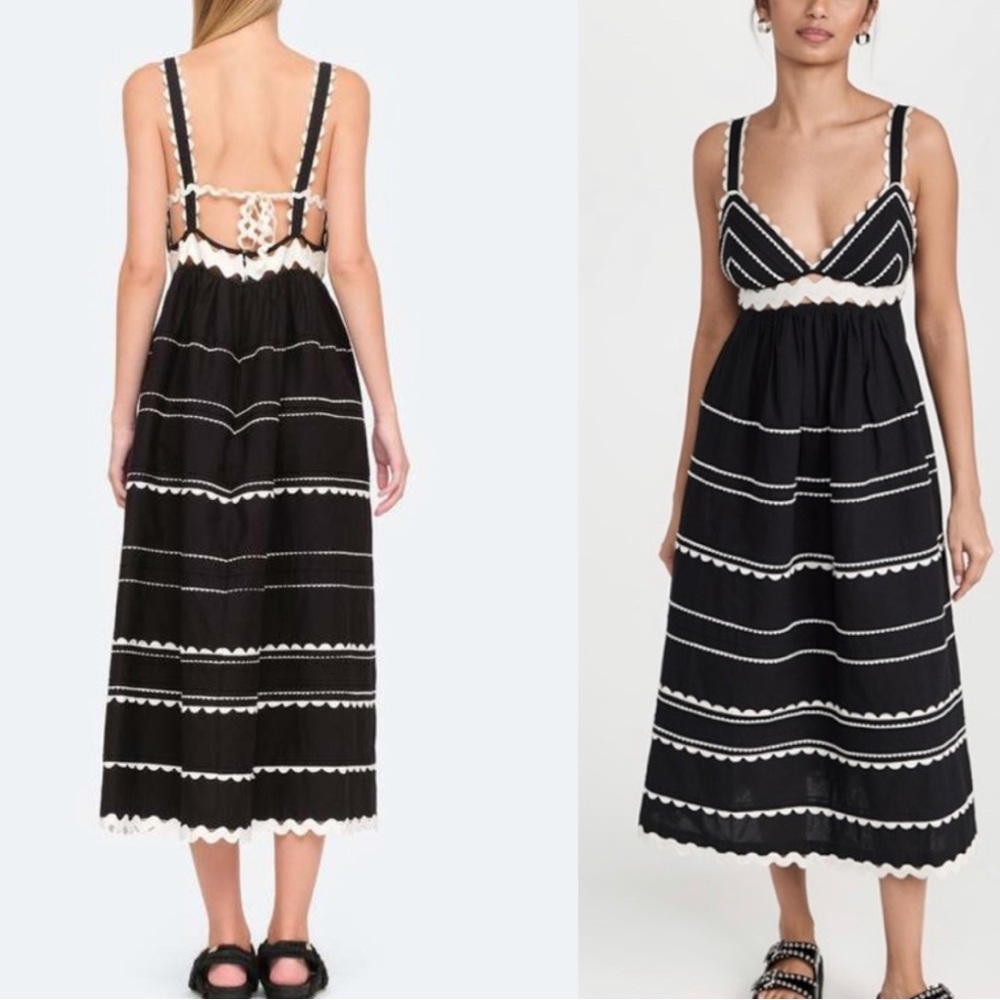 SEA Ryleigh Ric Rac Midi Dress - Picture 1 of 10
